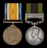 Pair: Havildar Dadan Khan, 1st Labour Corps

British War Medal 1914-20, bronze issue 3554 Havr., 1 L.C.); India...