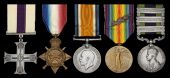 A Great War ‘Mesopotamian operations’ M.C. group of five awarded to Major K. E. Cooper, 110th Mahratta Light...