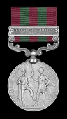 The India General Service Medal awarded to Sepoy Jagbir, 4th Kashmir Rifles, who was killed in action in the defence...