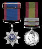 The Second Afghan War ‘Peiwar Kotal’ Order of Merit pair awarded to Havildar Wazir Sing Adkari, 5th Goorkha...