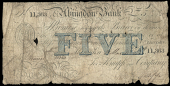 British Provincial, Berkshire, Abingdon, Abingdon Bank, Five Pounds, 31 March 1845, no. 11363, for Knapp & Co,...