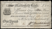 British Provincial, Cheshire, Macclesfield, Macclesfield Bank, One Pound, 25 April 1820, no. 620, for William, John...