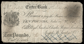 British Provincial, Devon, Exeter, Exeter Bank, Ten Pounds, 1 March 1830, A 1892, for Edward Lloyd Sanders, Charles...
