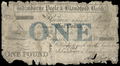 British Provincial, Dorset, Wimborne, Wimborne, Poole & Blandford Bank, One Pound, 5 October 1817, no. 515, for...