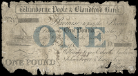 British Provincial, Dorset, Wimborne, Wimborne, Poole & Blandford Bank, One Pound, 5 October 1817, no. 515, for...