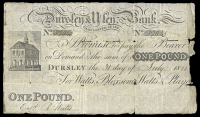 British Provincial, Gloucestershire, Dursley, Dursley & Uley Bank, One Pound, 31 July 1811, F 2945, unissued, for...