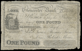 British Provincial, Gloucestershire, Gloucester, Gloucester Bank, One Pound, 22 February 1825, J 5639, for John...