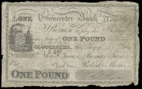 British Provincial, Gloucestershire, Gloucester, Gloucester Bank, One Pound, 22 February 1825, J 5639, for John...