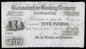 British Provincial, Gloucestershire, Gloucester, Gloucestershire Banking Co, Five Pounds 184–, unissued (Outing...