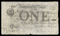 British Provincial, Hampshire, Andover, Andover Old Bank, One Pound, 1 February 1825, no. 10141, for Joseph...