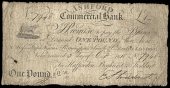 British Provincial, Kent, Ashford, Ashford Commercial Bank, One Pound, 5 October 1818, no. 7948, for Haffenden,...