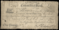 British Provincial, Kent, Ashford, Ashford Commercial Bank, One Pound, 5 October 1818, no. 7948, for Haffenden,...