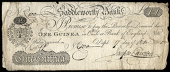 British Provincial, Lancashire, Delph, Saddleworth Bank, One Guinea, 17 October 1805, ‘Pay in Cash or Bank of...
