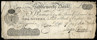 British Provincial, Lancashire, Delph, Saddleworth Bank, One Guinea, 17 October 1805, ‘Pay in Cash or Bank of...