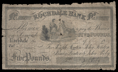 British Provincial, Lancashire, Rochdale, Rochdale Bank, Five Pounds, 3 August 1819, no. 29, for Joseph Fenton, John...