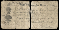 British Provincial, Lincolnshire, Barton-on-Humber, North Lincolnshire Bank, Five Guineas, 22 January 1810, no. 169,...