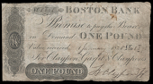 British Provincial, Lincolnshire, Boston, Boston Bank, One Pound, 1 January 1825, no. 8098, for Claypon, Garfit &...