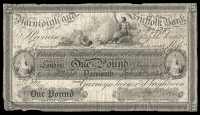 British Provincial, Norfolk, Great Yarmouth, Yarmouth and Suffolk Bank, One Pound, 16 October 1824, no. 2998, for...