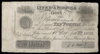 British Provincial, Norfolk, King’s Lynn, Lynn R[egi]s & Norfolk Bank, Ten Pounds, 18 October 1880, A 9032, for...