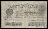 British Provincial, Norfolk, King’s Lynn, Lynn R[egi]s & Norfolk Bank, Five Pounds, 24 June 1885, B 8988, for...
