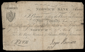 British Provincial, Norfolk, Norwich, Norwich Bank, Five Pounds, 27 March 1806, no. 3114, for Sir Roger Kerrison &...