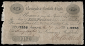 British Provincial, Norfolk, Norwich, Norwich & Norfolk Bank, Five Pounds, 19 January 1858, G 3326, for Gurneys &...