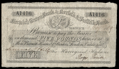 British Provincial, Norfolk, Norwich, Norwich Crown Bank & Norfolk & Suffolk Bank, Five Pounds, 21 February 1869, A...