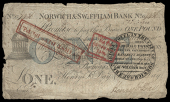 British Provincial, Norfolk, Norwich, Norwich & Swaffham Bank, One Pound, 8 October 1822, G 7436, for Thomas...