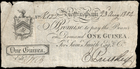 British Provincial, Nottinghamshire, Nottingham, Nottingham Bank, One Guinea, 23 August 1804, K 122, for Samuel...