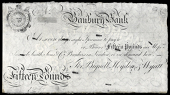 British Provincial, Oxfordshire, Banbury, Banbury Bank, Fifteen Pounds at Seven Days Sight, for Bignell, Heydon &...