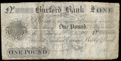 British Provincial, Oxfordshire, Burford, Burford Bank, One Pound, 182–, unissued, for Pitt, Gardner, Croome,...