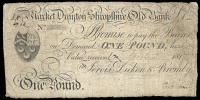 British Provincial, Shropshire, Market Drayton, Shropshire Old Bank, One Pound, 6 April 1817, no. 6009, for Jervis,...