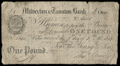 British Provincial, Somerset, Milverton, Milverton & Taunton Bank, One Pound, 7 January 1813, no. 8558, for Thomas...