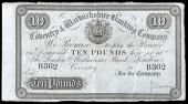 British Provincial, Warwickshire, Coventry, Coventry & Warwickshire Banking Co, Ten Pounds, 18—, B 362, unissued...