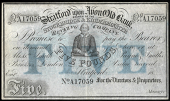 British Provincial, Warwickshire, Stratford-upon-Avon, Stourbridge & Kidderminster Banking Co, Five Pounds, 18—, A...