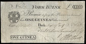 British Provincial, Yorkshire, York, York Bank, One Guinea, 19 August 1819, no. 683, for Wilson, Tweedy & Self,...