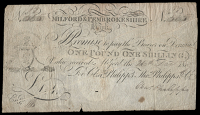 British Provincial, Wales, PEMBROKESHIRE, Milford Haven, Milford & Pembrokeshire Bank, One Guinea, 26 December 1809,...