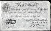 Bank of England, Gordon Nairne (1902-18), Five Pounds, 19 July 1915, 37/D 41155 (Dugg. B208b). Good very fine...