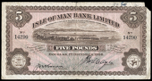 Isle of Man, Isle of Man Bank Ltd, Five Pounds, 1 December 1936, no. 14290, Quayle-Ronan signatures (Quarmby 305;...