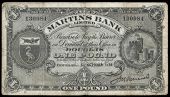 Isle of Man, Martins Bank Ltd, One Pound, 1 October 1938, no. 130984, signature of J.M. Furniss (Quarmby 360; Pick...