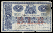 Scotland, The British Linen Bank, Twenty Pounds, 2 January 1907, X/2 4/335, signatures of manager and accountant...