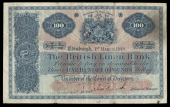 Scotland, The British Linen Bank, One Hundred Pounds, 1 March 1918, M/3 2/205, signatures of Thomas Smith and J....