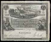 Scotland, The Caledonian Banking Co, One Pound, 10 July 1839, A 69/223, signatures of William Luth and Ron Gordon...