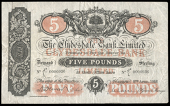 Scotland, The Clydesdale Bank Ltd, Five Pounds, 8 April 1918, J2/L 0000936, printed signature of D. Dewar, signed by...