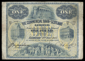 Scotland, The Commercial Bank of Scotland Ltd, One Pound, 2 January 1917, 20/O 19237, Mackay-Riddell signatures...
