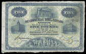 Scotland, The Commercial Bank of Scotland Ltd, Five Pounds, 2 January 1920, 13/J 157/97, printed signature of L.M....