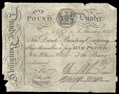 Scotland, The Dundee Banking Co, One Pound, 2 January 1825, no. 50/137, contemporary forgery (cf. Douglas 14). ...