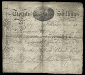 Scotland, The Falkirk Bank Co, One Pound, 1 October 1821, no. 112/139, on watermarked paper, signatures of Alex...
