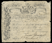 Scotland, The Falkirk Union Bank, One Guinea, 1 March 1806, no. 8/673, signatures of James Brown and William...