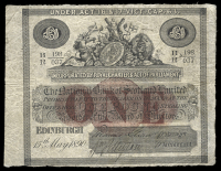 Scotland, The National Bank of Scotland Ltd, One Pound, 15 May 1890, B/R 198/037, printed signature of Thomas Shaw,...